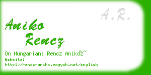 aniko rencz business card